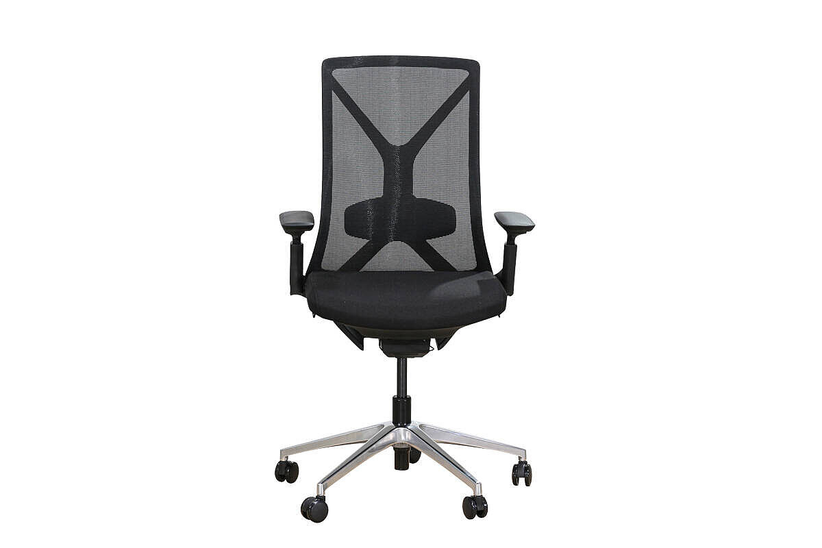 Neuwertig / Bürodrehstuhl / 'X-Back' / Netzrücken / schwarz