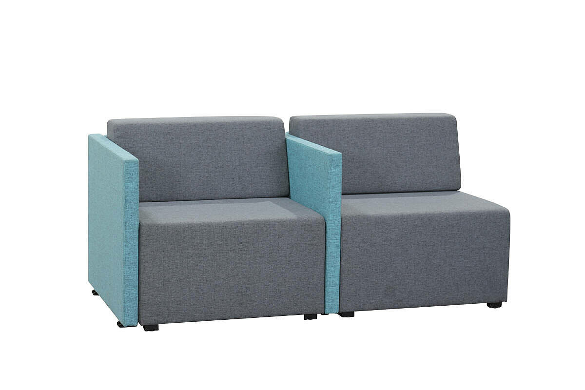 6-tlg. Lounge Set / König & Neurath 'NET.WORK.PLACE' / grau/petrol