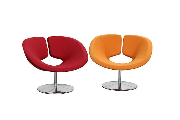 2er Set Loungesessel / Artifort 'APOLLO' / rot/orange / NP 5400 EUR
