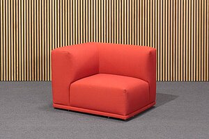 Neuwertig / MUUTO 'Connect' / Stoff Remix / Farbe 643 rot - Variante 4 - Modul J, C, D + E