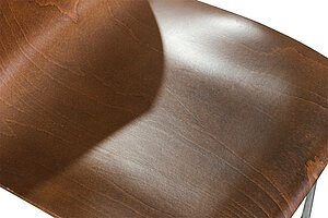 Stapelstuhl / Besucherstuhl / Kusch + Co 'Trio' / Walnuss