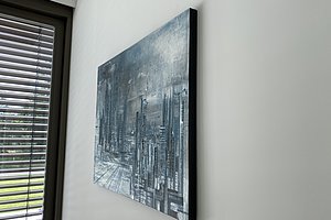 Originales Gemälde „Gesichter einer Großstadt“