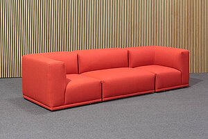 Neuwertig / MUUTO 'Connect' / Stoff Remix / Farbe 643 rot - Variante 5 - Modul E, D + E