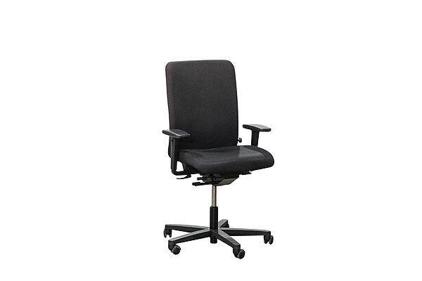 Bürodrehstuhl / König & Neurath 'JET I' / schwarz / Fußkreuz schwarz