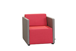 Sessel / König & Neurath 'NET.WORK.PLACE' / Einsitzer / grau/rot