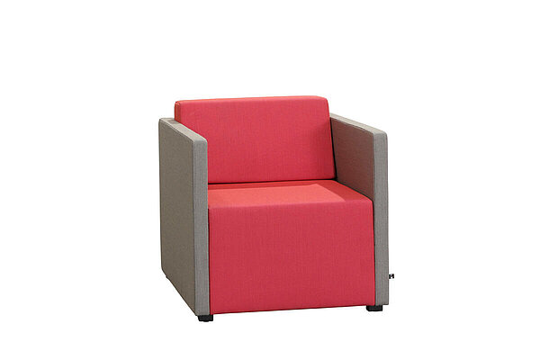 Sessel / König & Neurath 'NET.WORK.PLACE' / Einsitzer / grau/rot