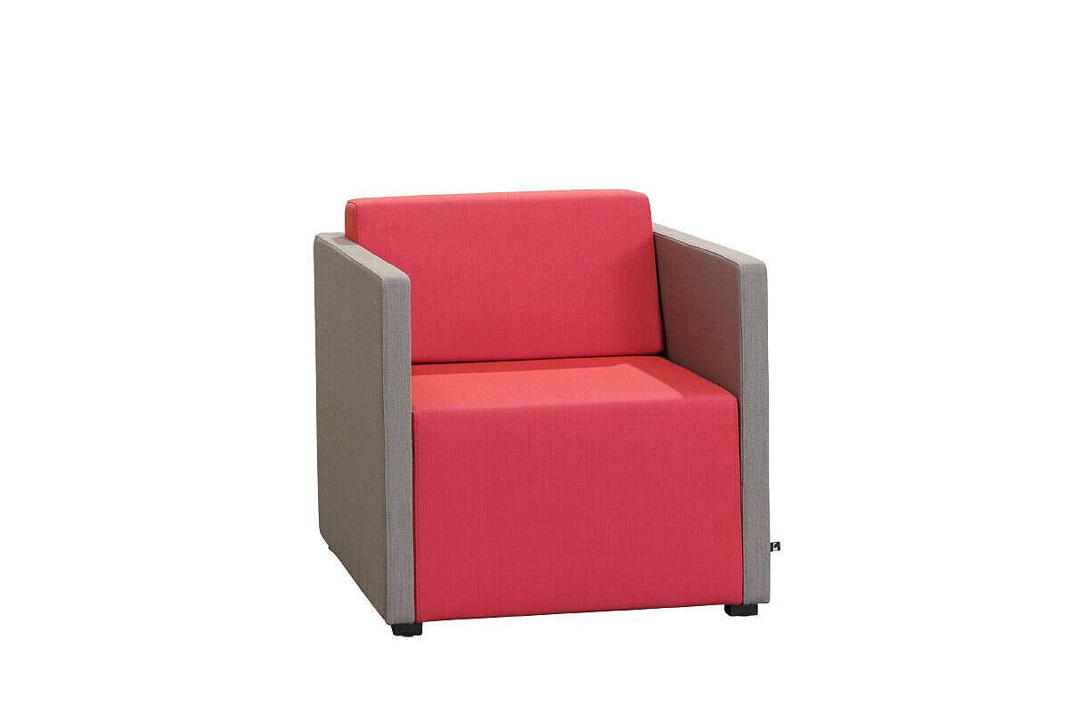 Sessel / König & Neurath 'NET.WORK.PLACE' / Einsitzer / grau/rot