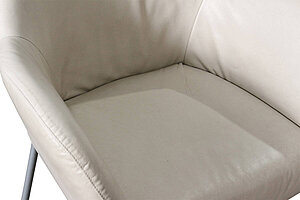 2er Set Besucherstuhl / Gerard van den Berg / Leder beige