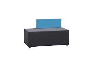 Loungesofa / König & Neurath 'NET.WORK.PLACE' / anthrazit/blau / 120 cm