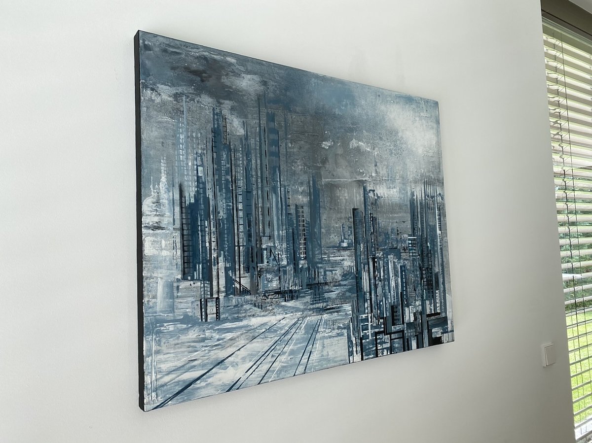 Originales Gemälde „Gesichter einer Großstadt“