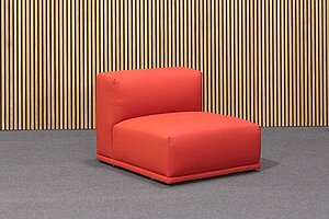 Neuwertig / MUUTO 'Connect' / Stoff Remix / Farbe 643 rot - Variante 5 - Modul E, D + E