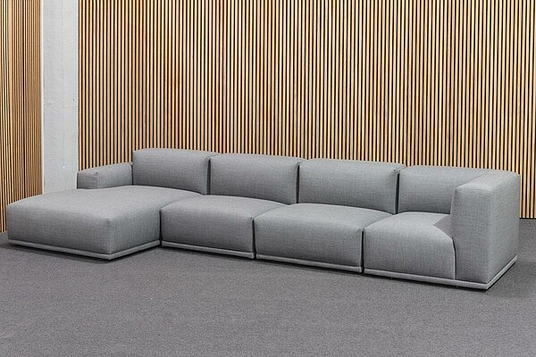 Neuwertig / MUUTO 'Connect' / Stoff Remix / Farbe 143 grau - Variante 8 - Modul J, D, D + E