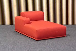 Neuwertig / MUUTO 'Connect' / Stoff Remix / Farbe 643 rot - Variante 4 - Modul J, C, D + E